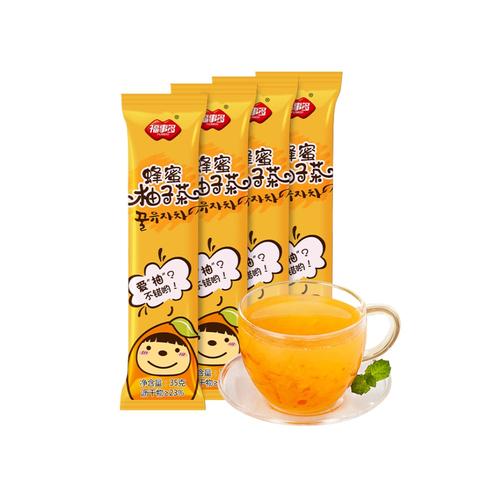 福事多蜂蜜柚子茶140g小袋装冲饮泡水喝的韩式花水果茶饮料原料